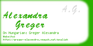 alexandra greger business card